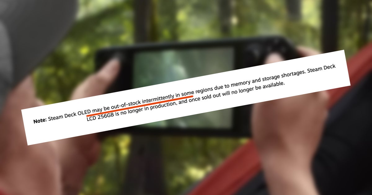 Valve blames dwindling Steam Deck supplies on RAM and storage shortages as AI-driven demand further threatens games industry